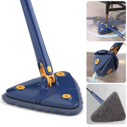 Telescopic Triangle Mop 360° Rotatable Spin Cleaning Mop Adjustable Squeeze Wet and Dry Ceiling Cleaning Home Window Floor Tools