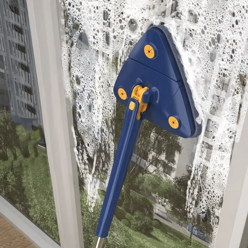 Telescopic Triangle Mop 360° Rotatable Spin Cleaning Mop Adjustable Squeeze Wet and Dry Ceiling Cleaning Home Window Floor Tools