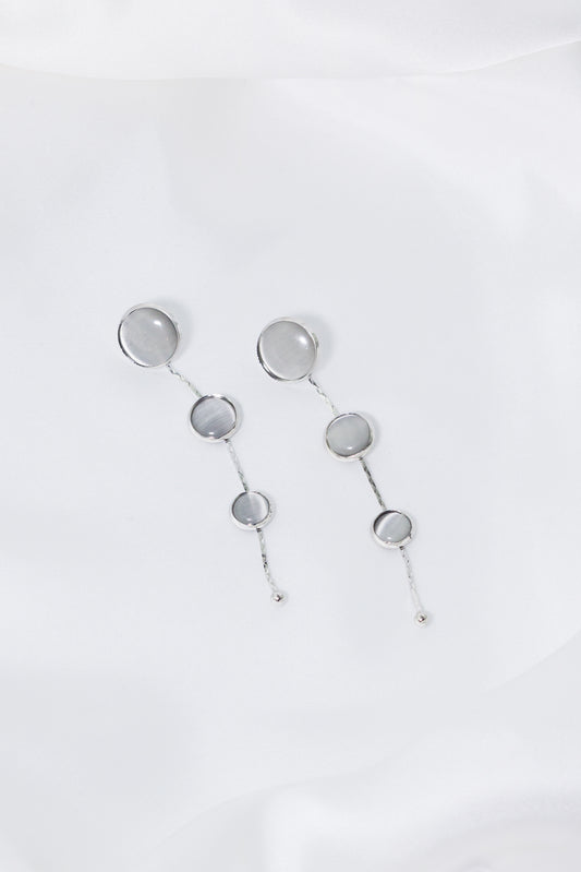 Grey Trending Dangling Earrings ERDW-0014