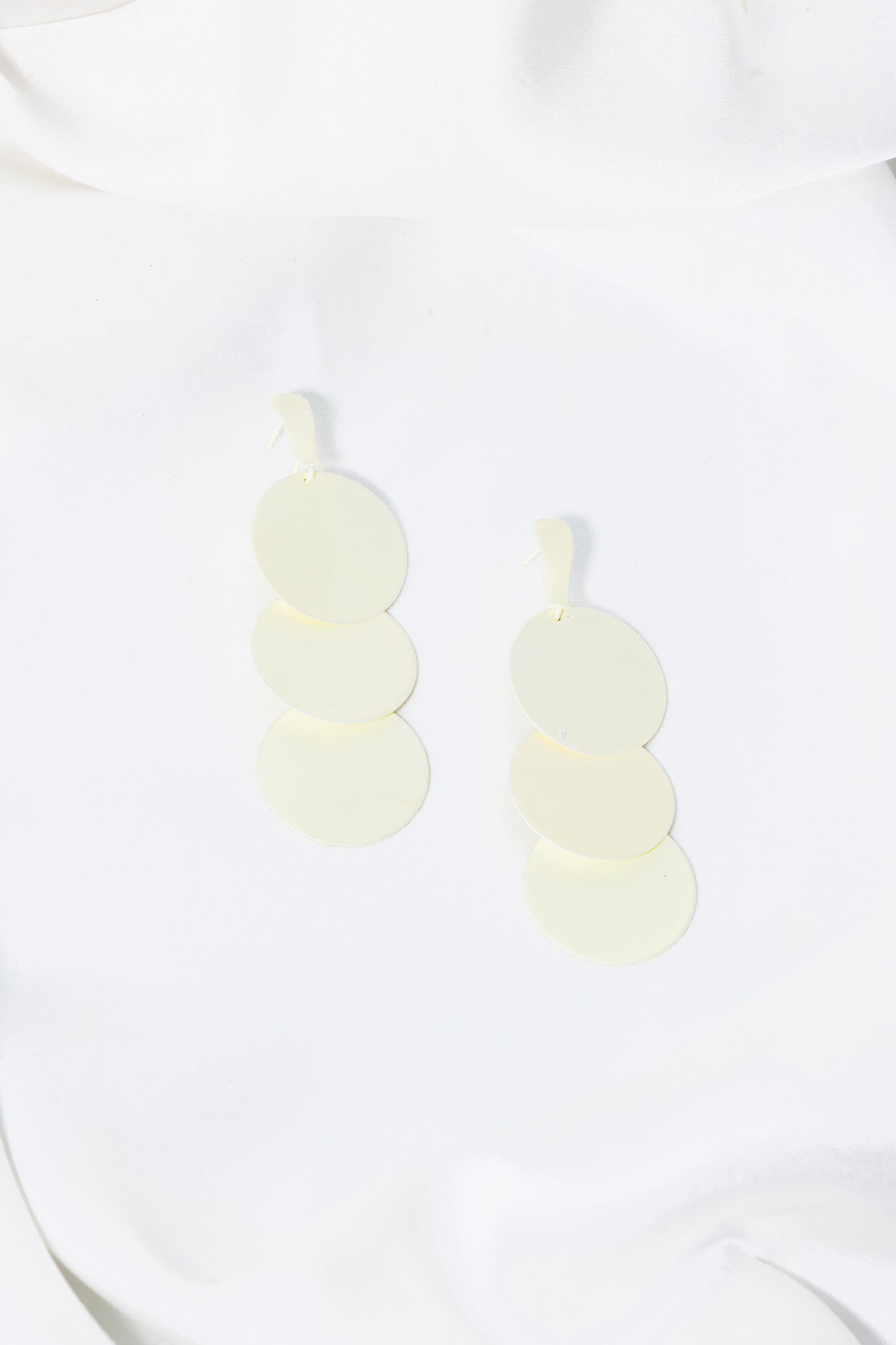 Boucles d'oreilles pendantes en métal blanc cassé Gen Z EGGZ-0002