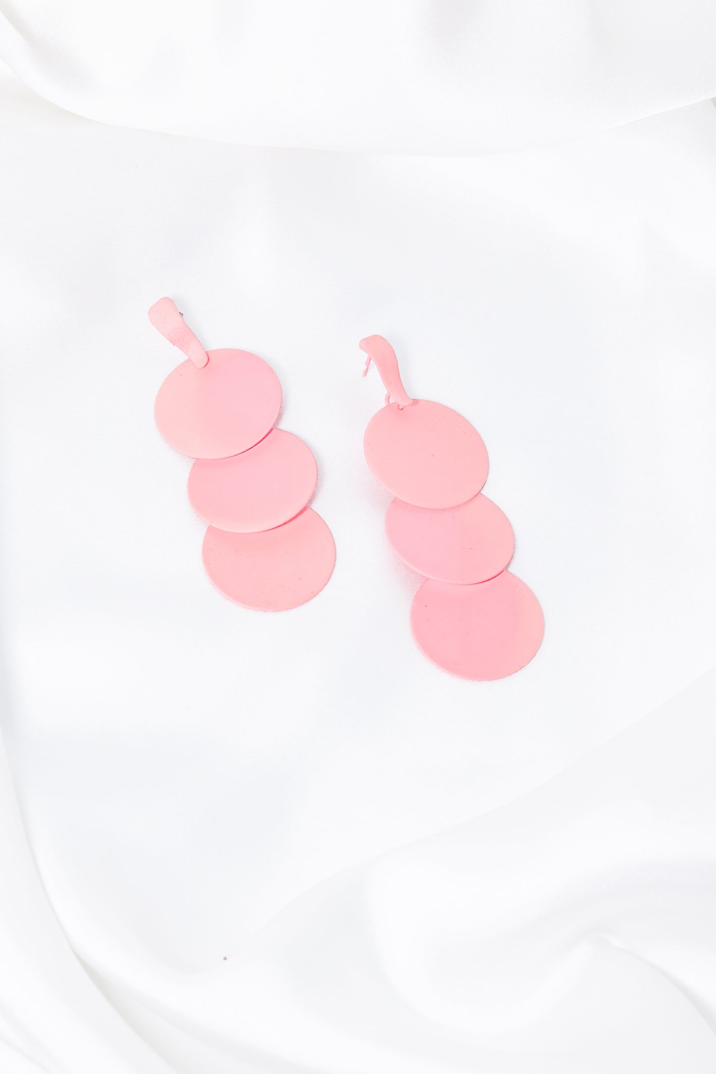 Pink Dangling Metal Earrings Gen Z EGGZ-0003