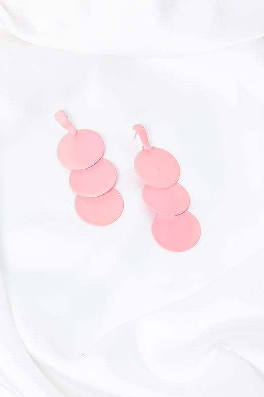 Boucles d'oreilles pendantes en métal rose Gen Z EGGZ-0003