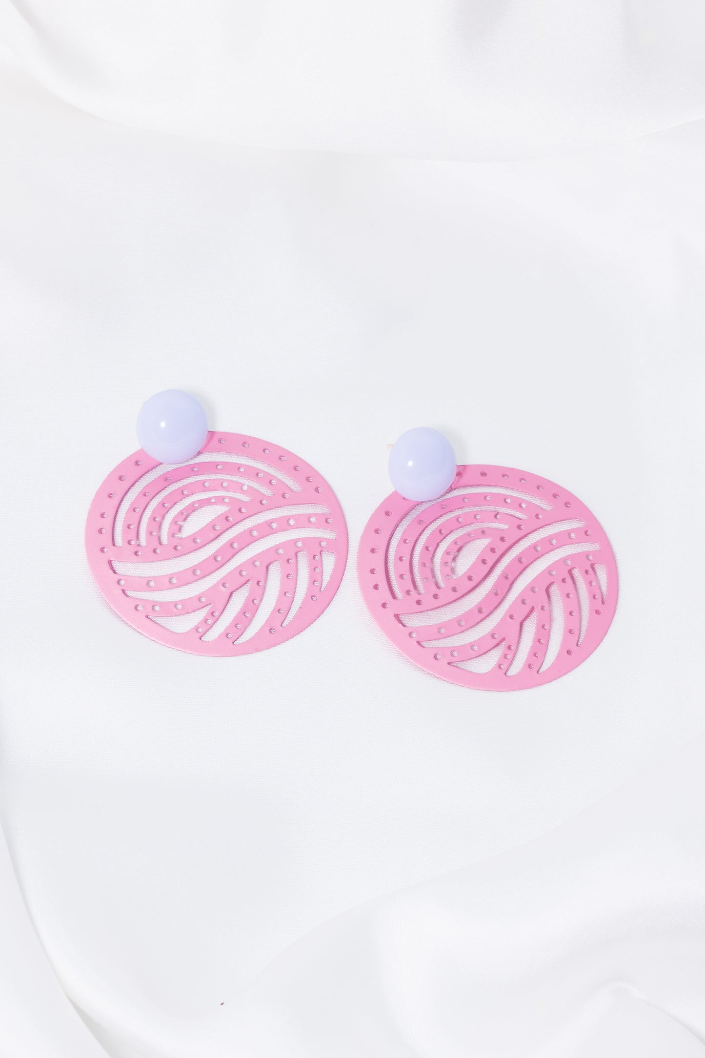 Boucles d'oreilles rondes en métal rose Gen Z EGGZ-0006