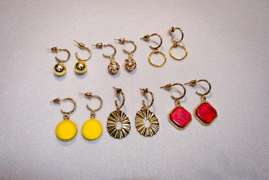 Trendy Ear Studs Set Of Six ESDW-0010