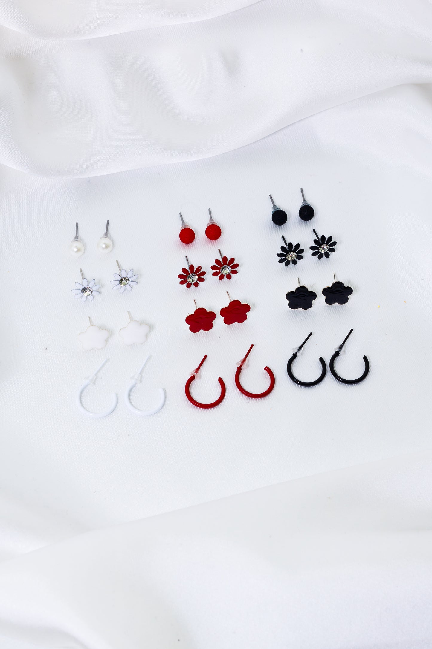 Trendy Ear Studs Set Of Twelve ESDW-0008