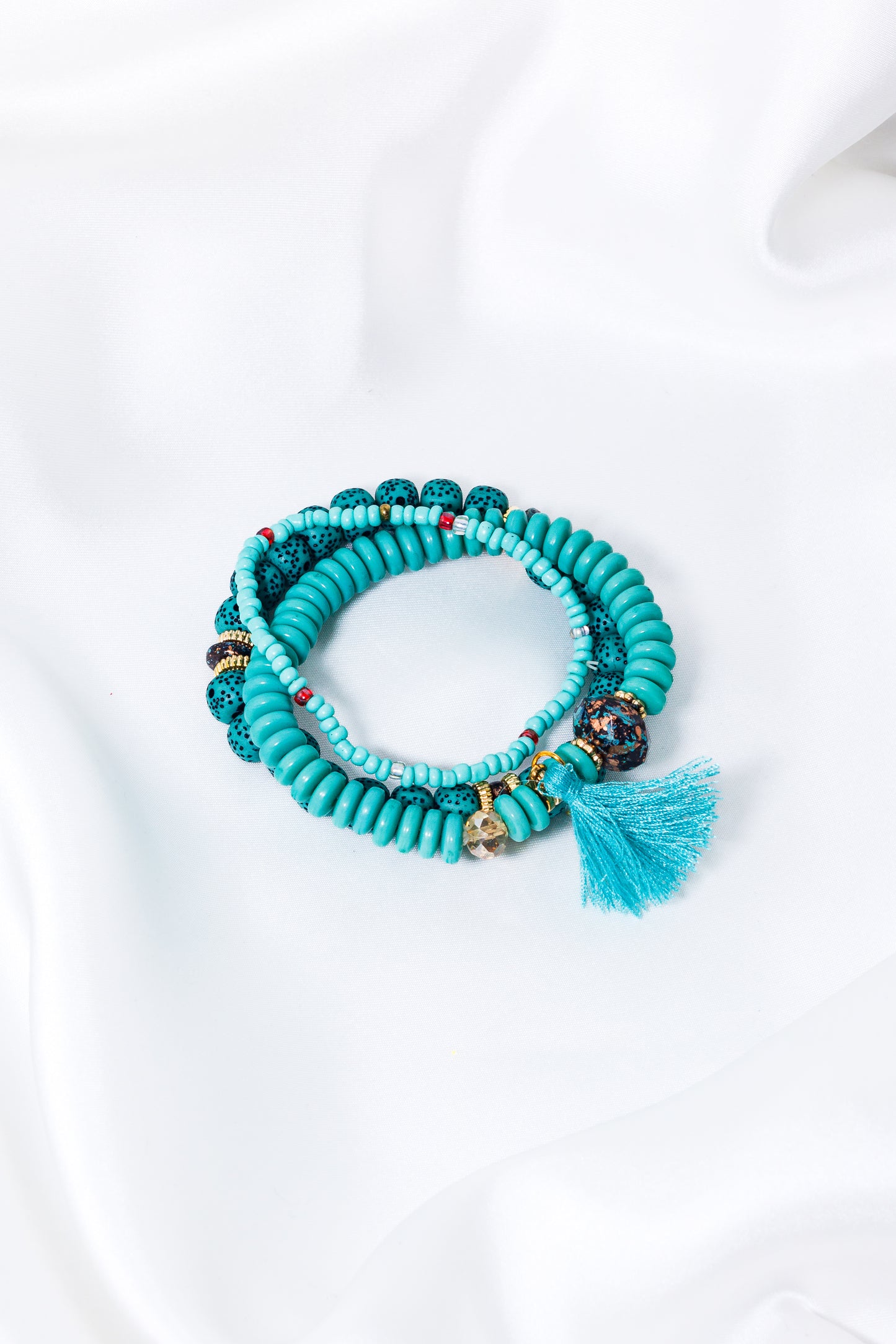 Ensemble de trois bandes d'amitié turquoise ACHB-0006